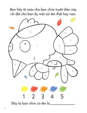 25++ hoạt động rèn luyện trí sáng tạo và tư duy cho trẻ -tô màu theo ký hiệu