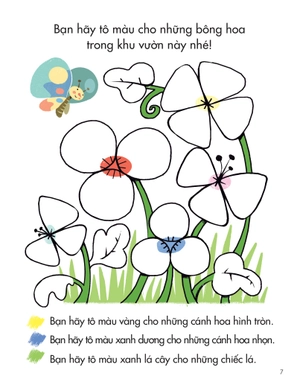 25++ hoạt động rèn luyện trí sáng tạo và tư duy cho trẻ -tô màu theo ký hiệu