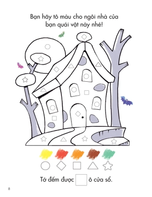 25++ hoạt động rèn luyện trí sáng tạo và tư duy cho trẻ -tô màu theo ký hiệu