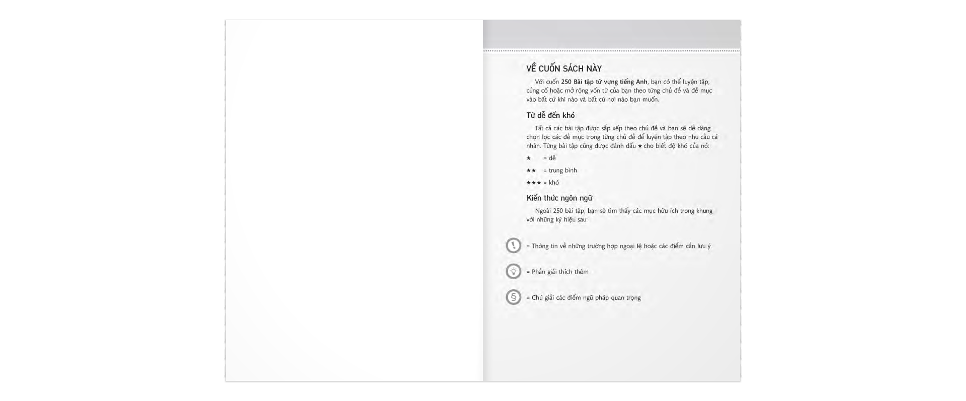250 bài tập từ vựng tiếng anh - trình độ sơ cấp và trung cấp