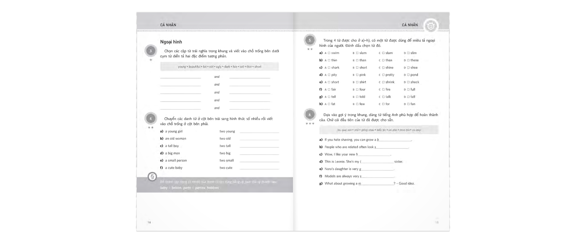 250 bài tập từ vựng tiếng anh - trình độ sơ cấp và trung cấp