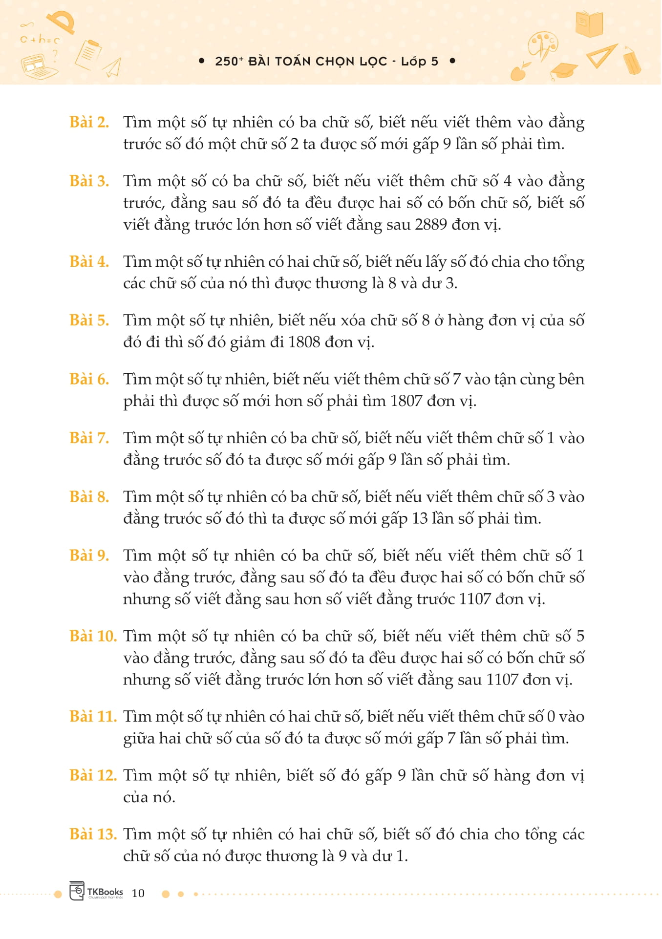 250+ bài toán chọn lọc lớp 5