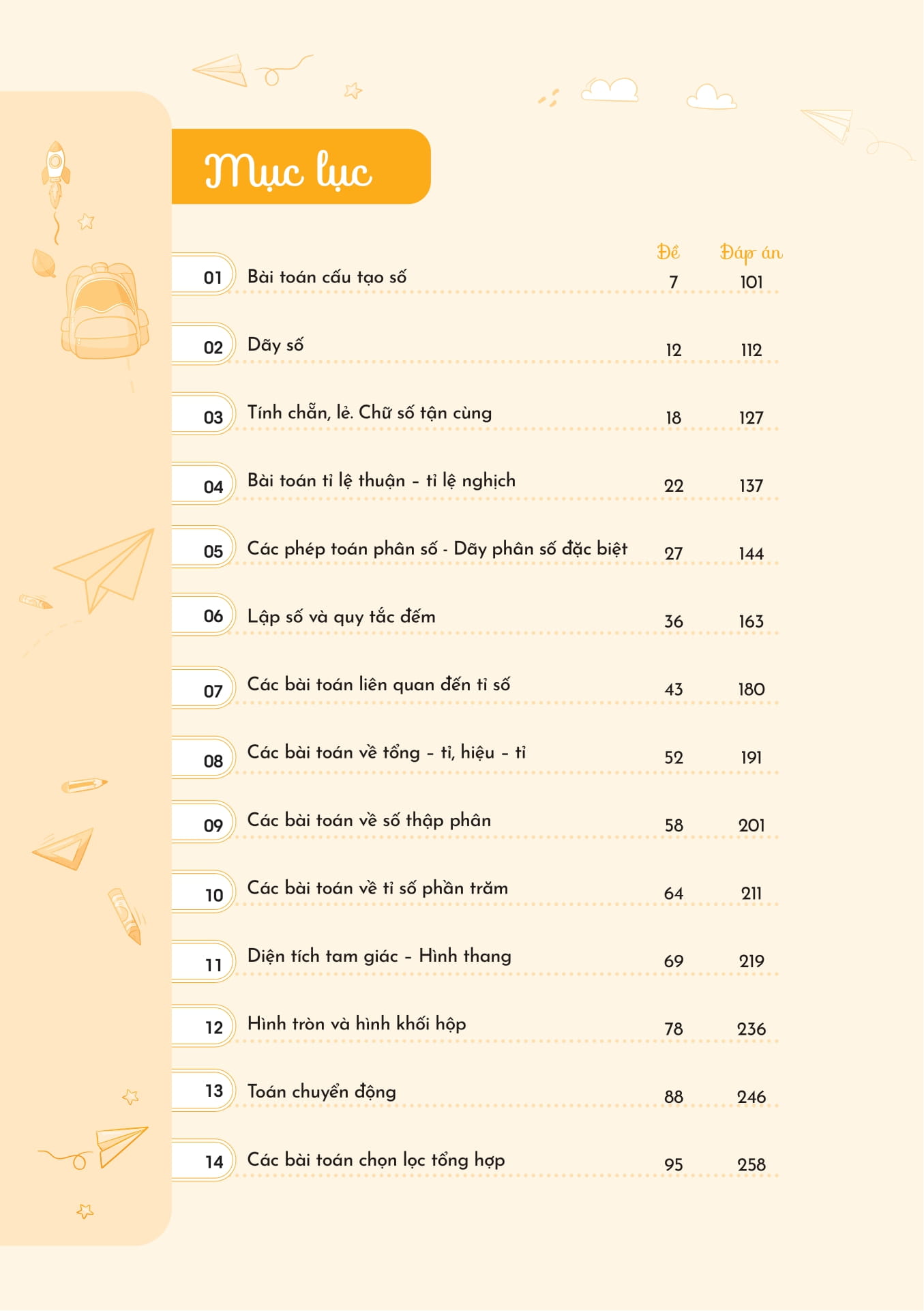 250+ bài toán chọn lọc lớp 5