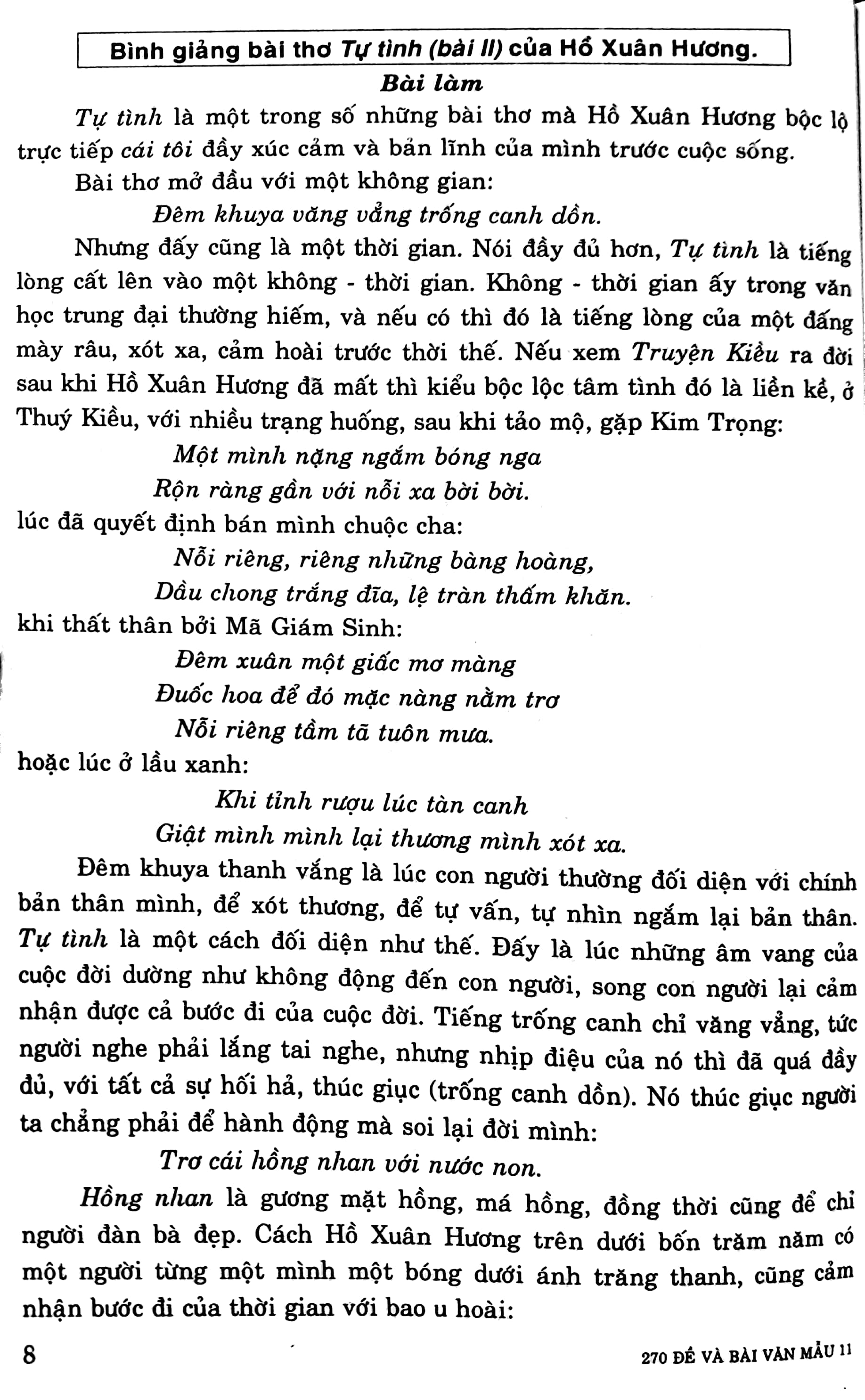 270 đề & bài văn mẫu lớp 11