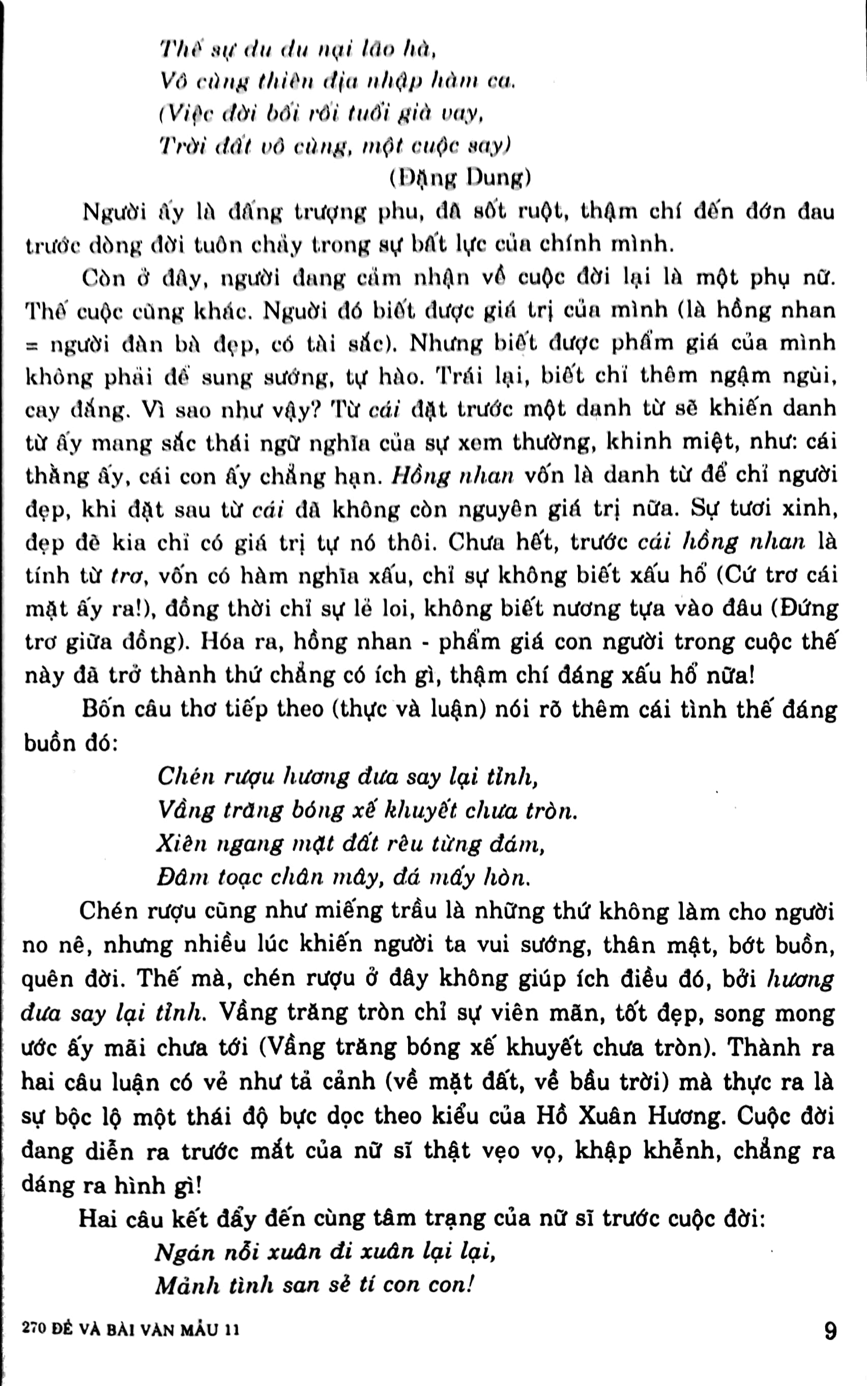 270 đề & bài văn mẫu lớp 11