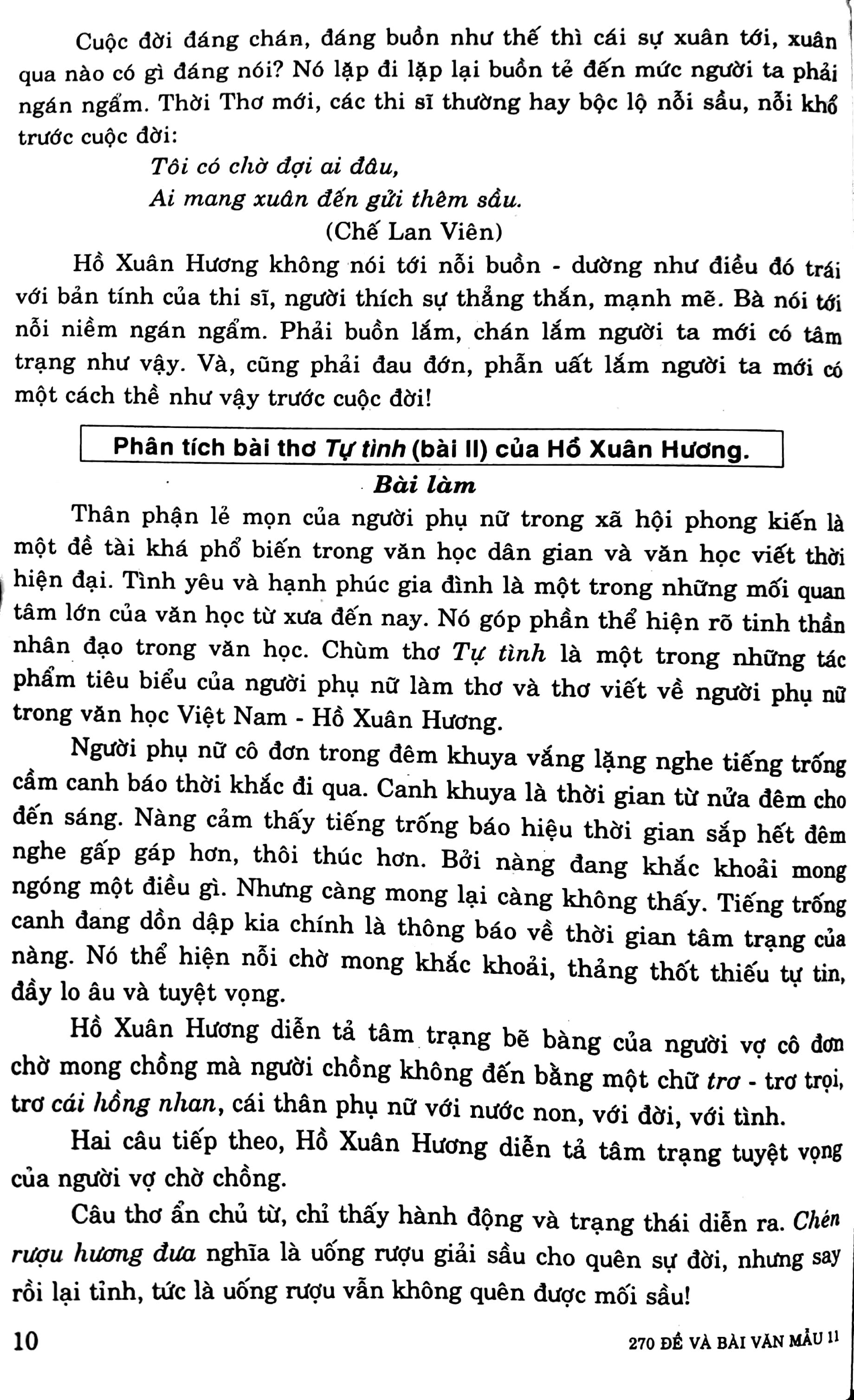 270 đề & bài văn mẫu lớp 11