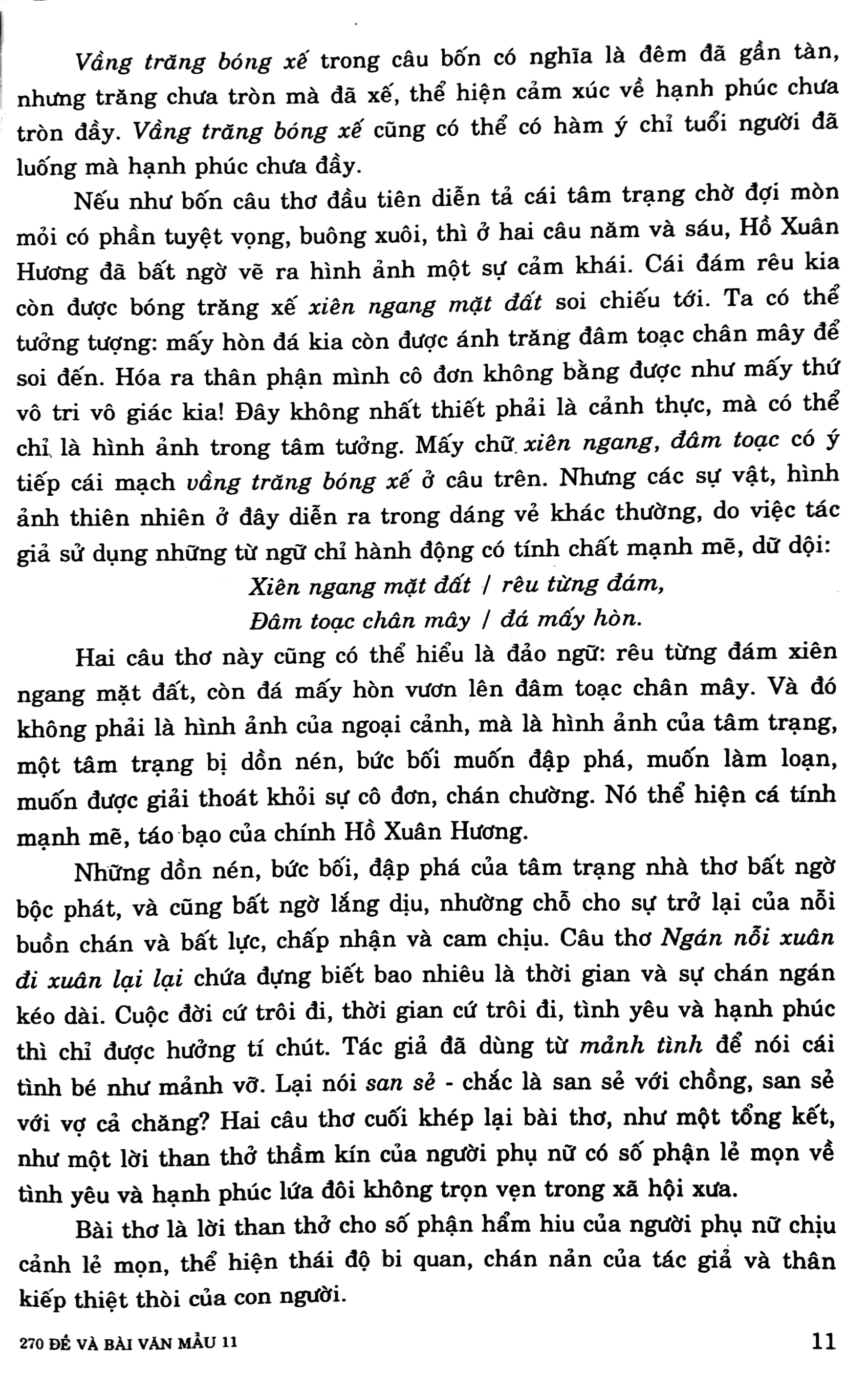 270 đề & bài văn mẫu lớp 11
