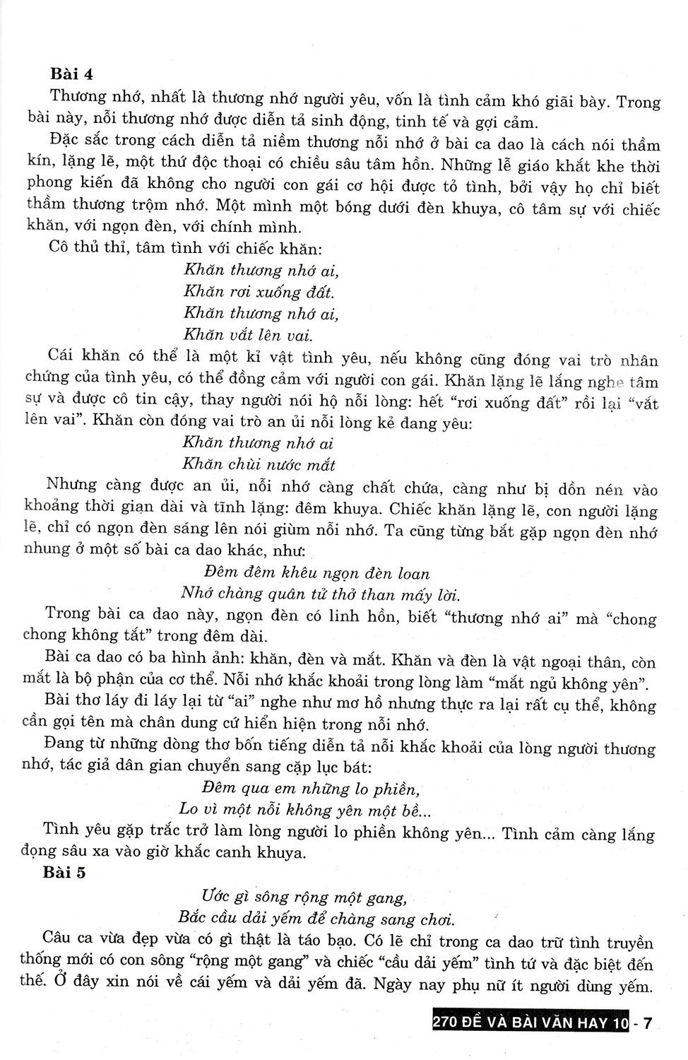 270 Đề Và Bài Văn Hay 10