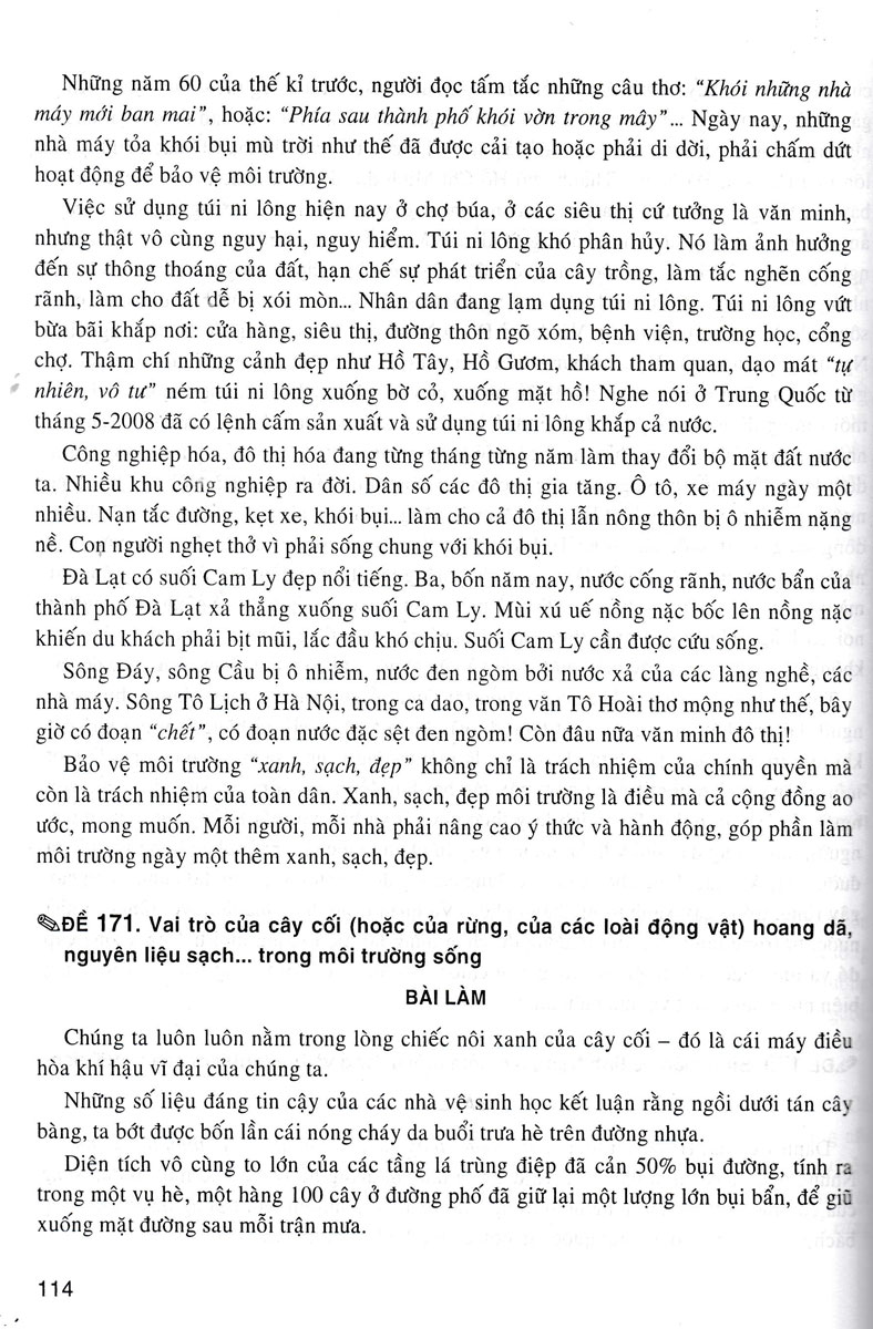 270 đề và bài văn hay 8 (dùng chung cho các bộ sgk hiện hành)