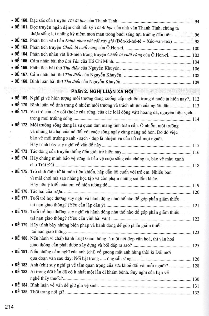 270 đề và bài văn hay 8 (dùng chung cho các bộ sgk hiện hành)