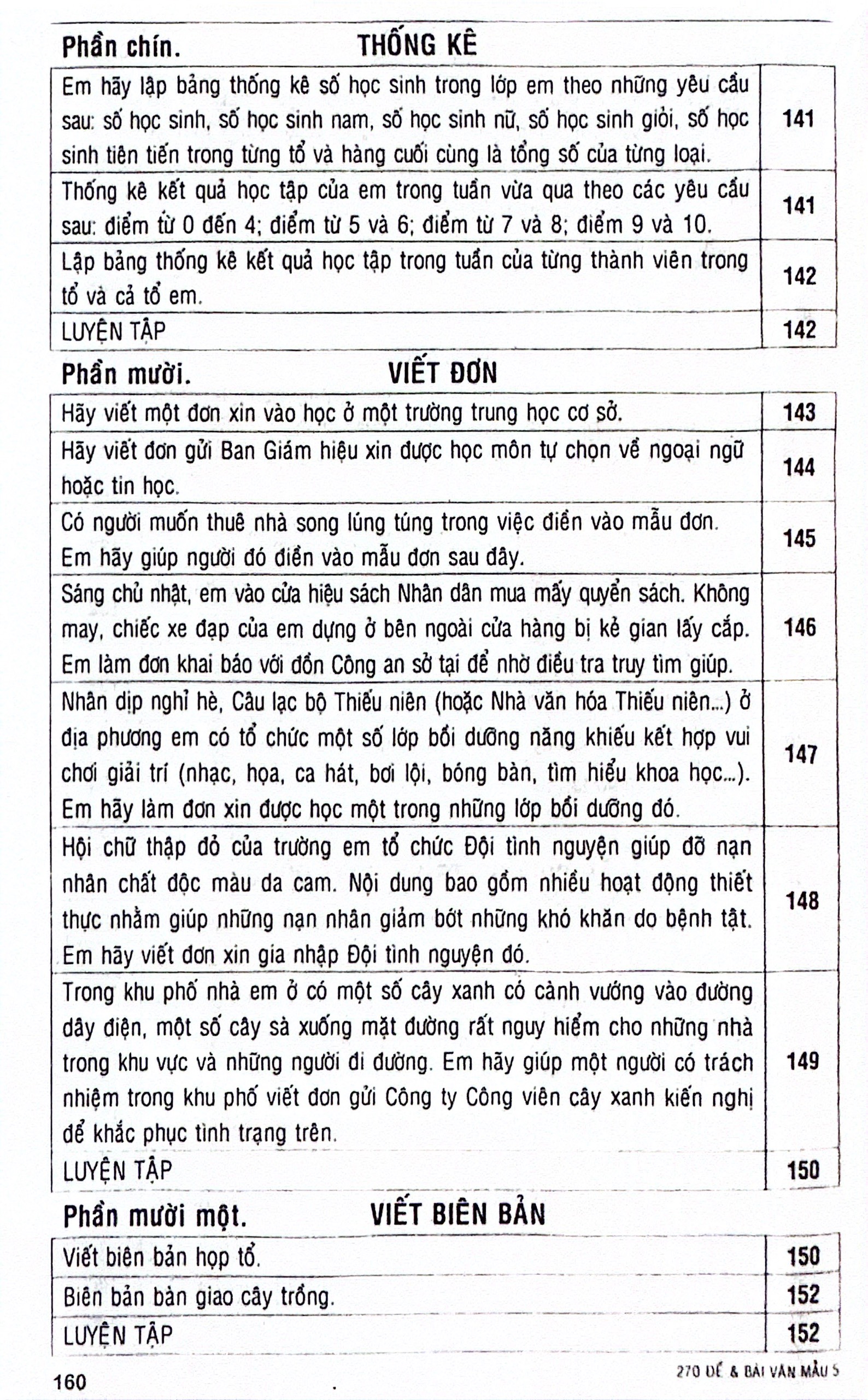 270 đề và bài văn mẫu 5 (theo chương trình gdpt mới)