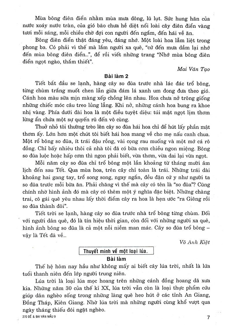 270 đề và văn mẫu 9