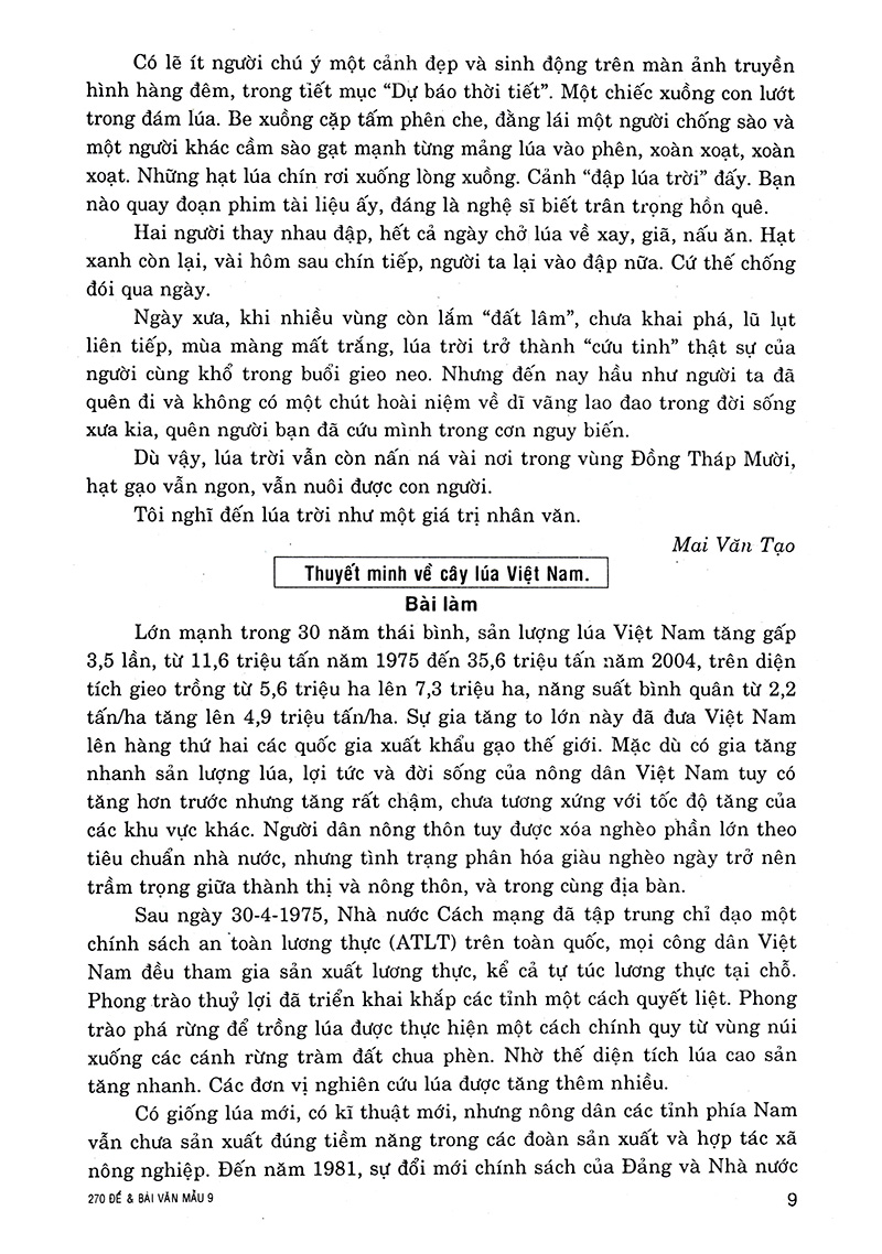 270 đề và văn mẫu 9