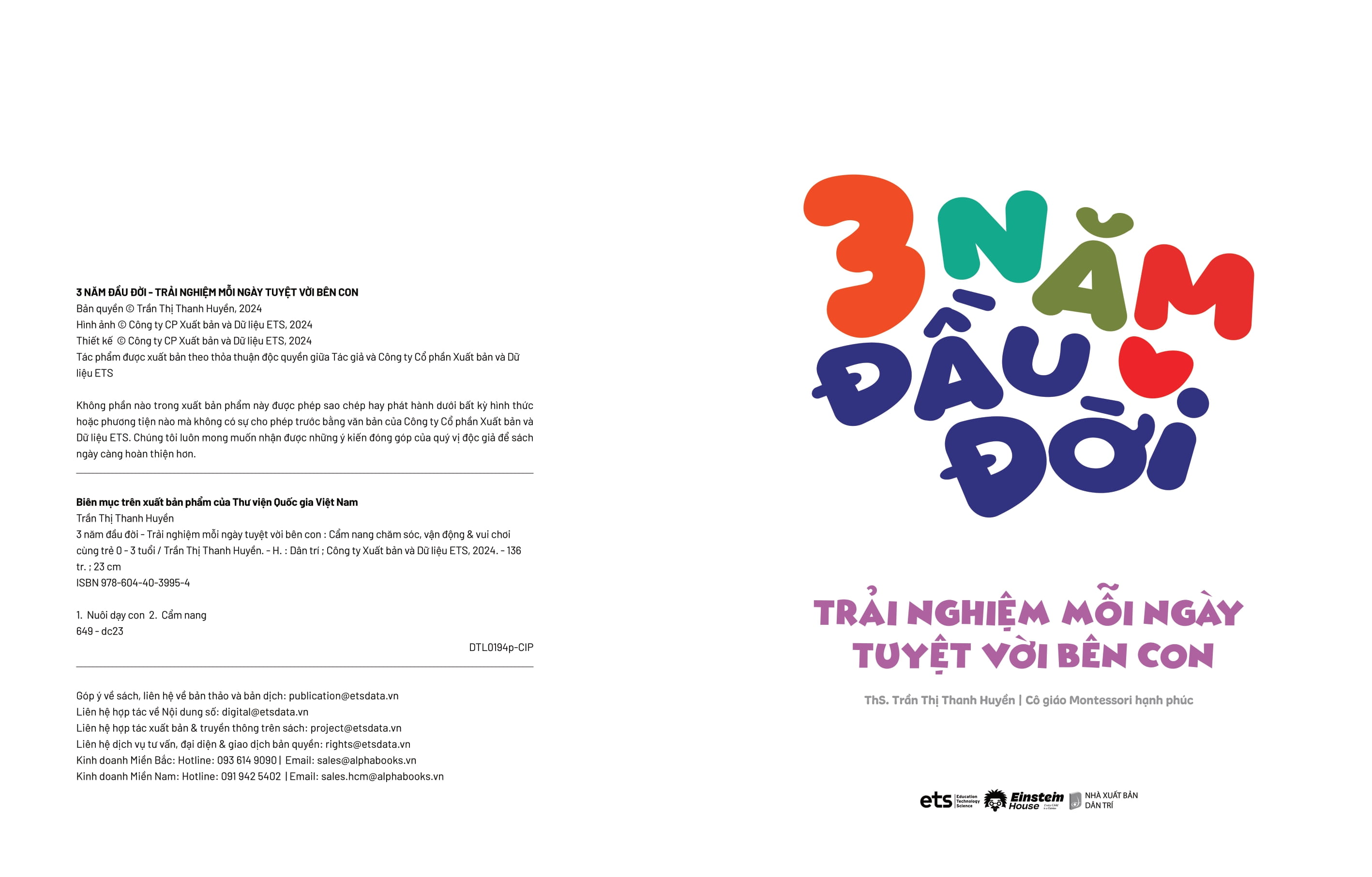 3 năm đầu đời - trải nghiệm mỗi ngày tuyệt với bên con