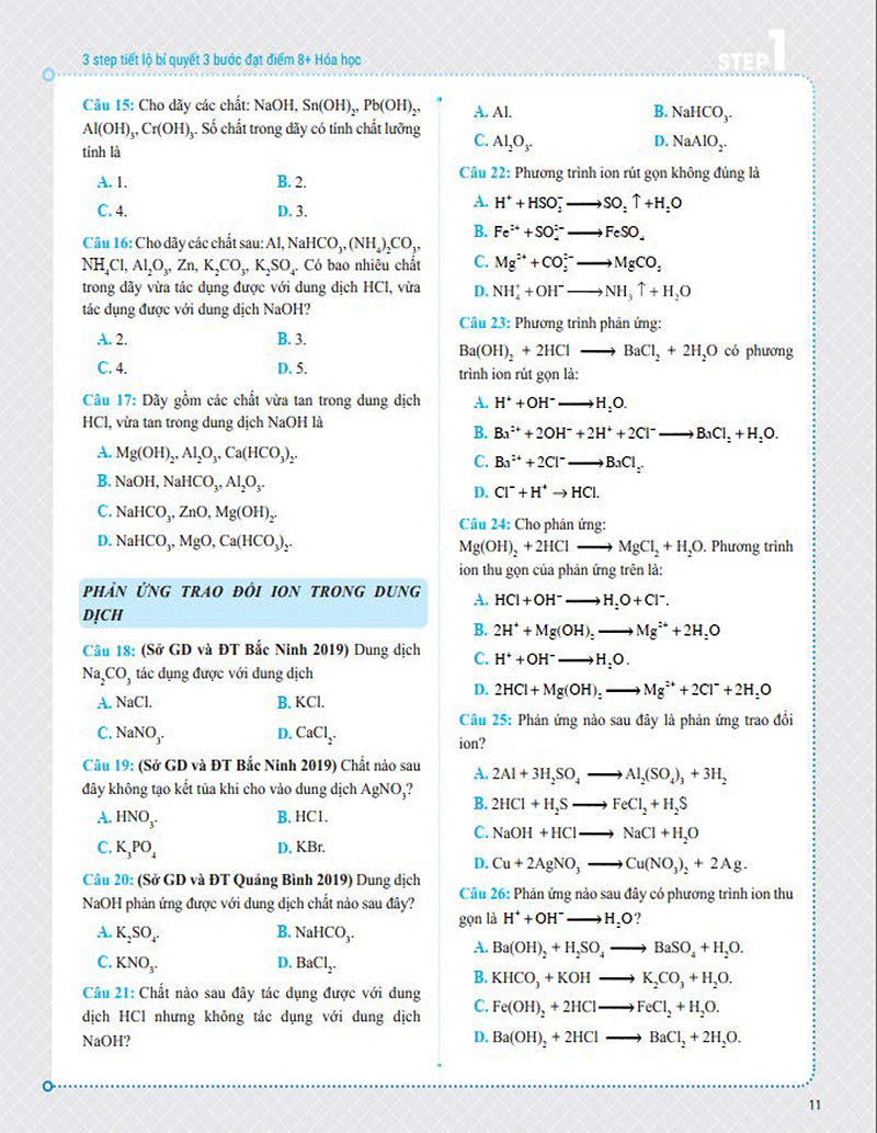 3 step - tiết lộ bí quyết 3 bước đạt điểm 8+ hóa học