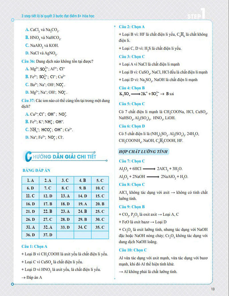 3 step - tiết lộ bí quyết 3 bước đạt điểm 8+ hóa học
