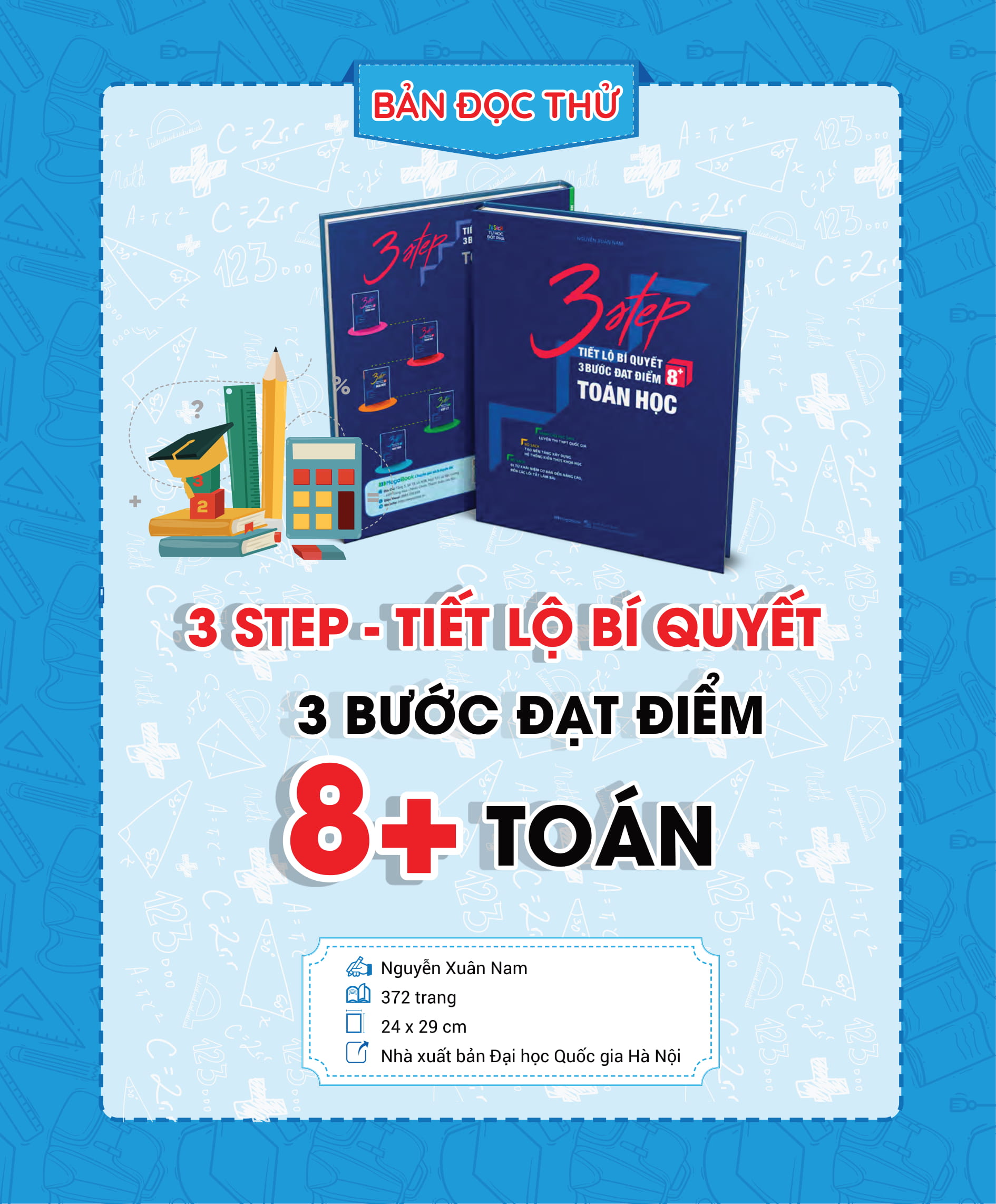 3 step - tiết lộ bí quyết 3 bước đạt điểm 8+ toán học