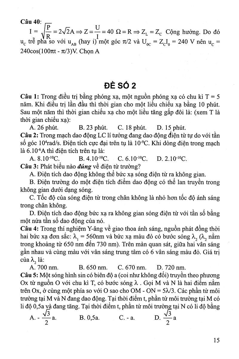 30 bộ đề trắc nghiệm luyện thi thpt quốc gia 2019 - khoa học tự nhiên (vật lí - hóa học - sinh học)