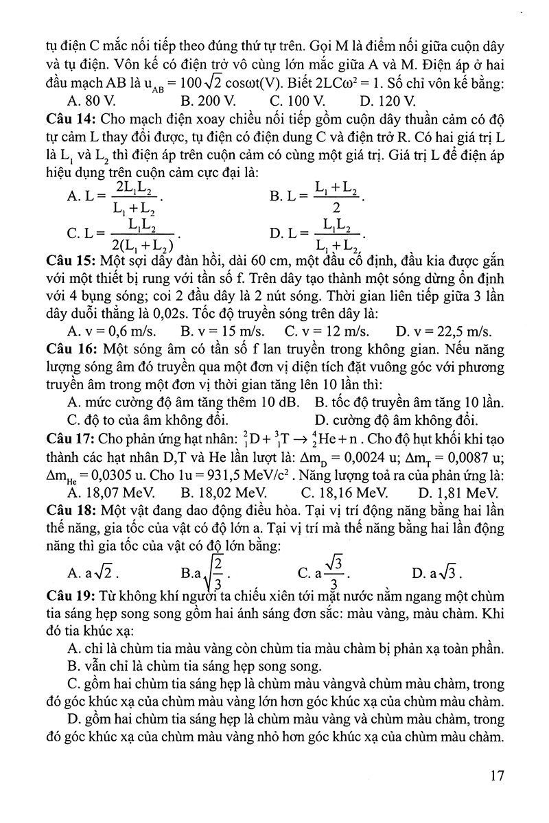 30 bộ đề trắc nghiệm luyện thi thpt quốc gia 2019 - khoa học tự nhiên (vật lí - hóa học - sinh học)