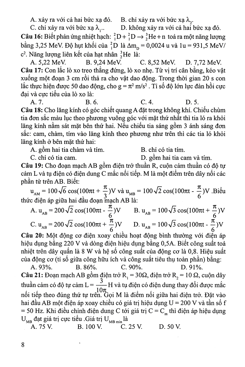 30 bộ đề trắc nghiệm luyện thi thpt quốc gia 2019 - khoa học tự nhiên (vật lí - hóa học - sinh học)