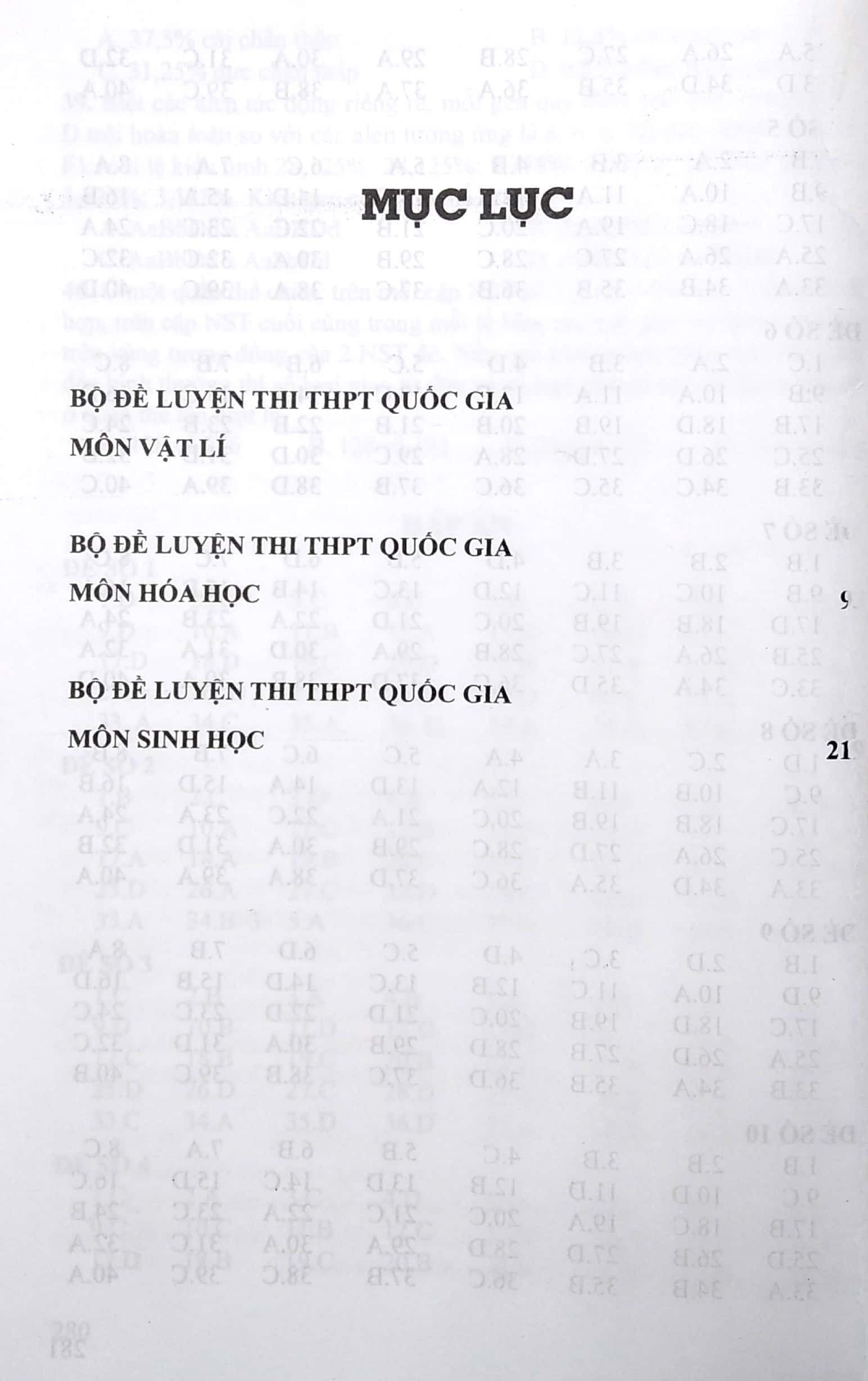 30 bộ đề trắc nghiệm - luyện thi thpt quốc gia 2022: - vật lí - hóa học - sinh học