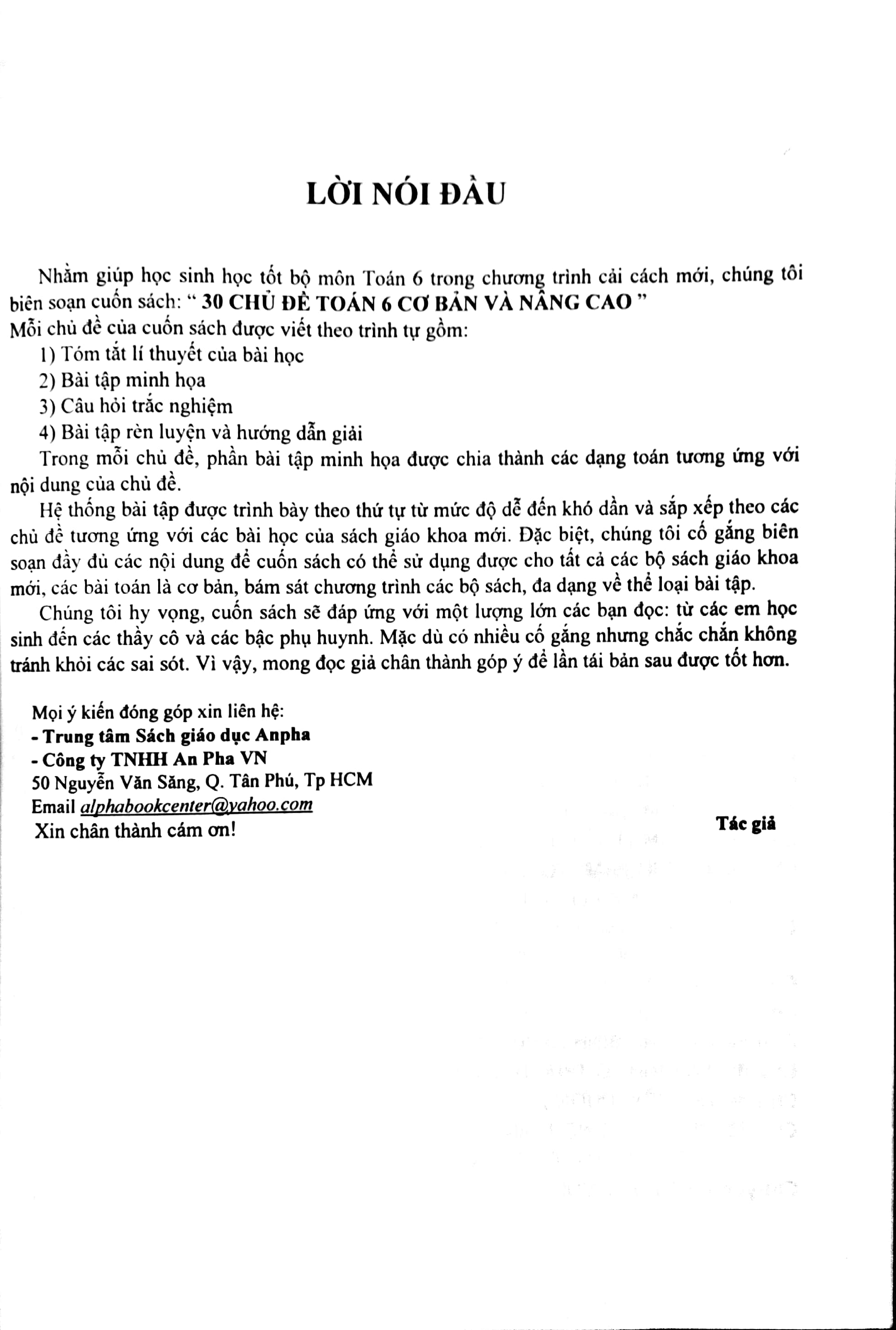 30 chủ đề toán 6 - cơ bản và nâng cao (dùng chung cho 3 bộ sách)
