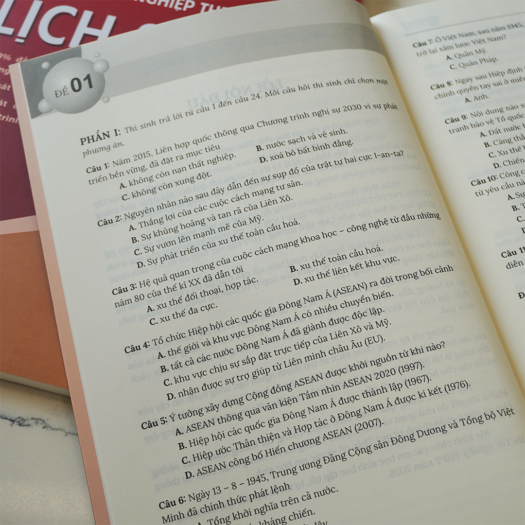 30 Đề Luyện Thi Tốt Nghiệp THPT 2026 - Lịch Sử