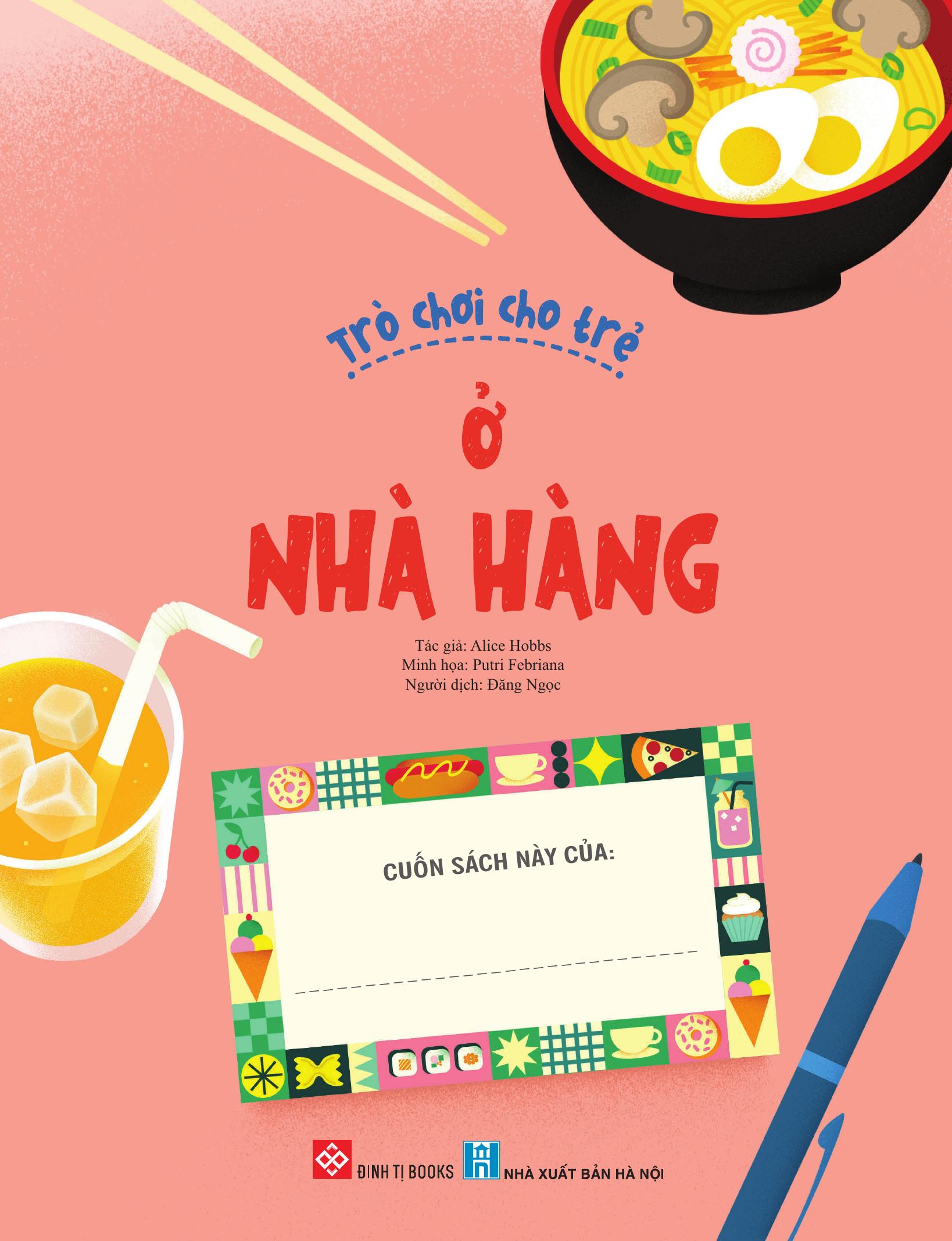 30++ hoạt động viết, vẽ, tô màu, giải đố... theo chủ đề - trò chơi cho trẻ - ở nhà hàng