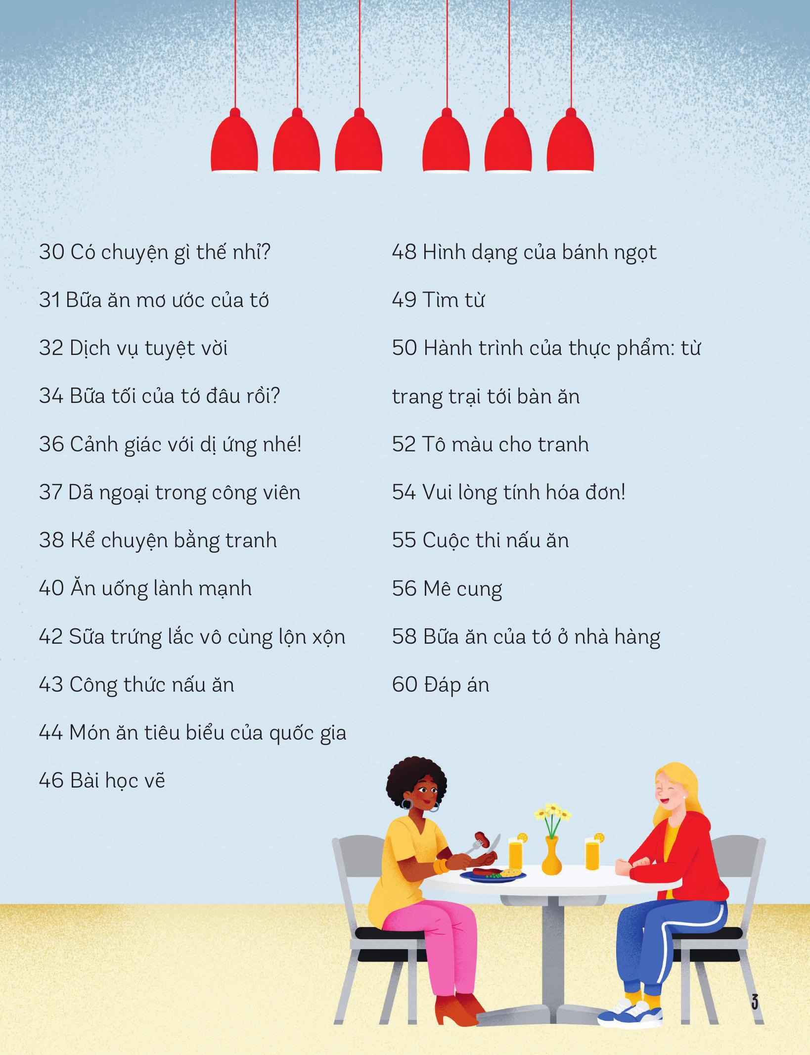 30++ hoạt động viết, vẽ, tô màu, giải đố... theo chủ đề - trò chơi cho trẻ - ở nhà hàng