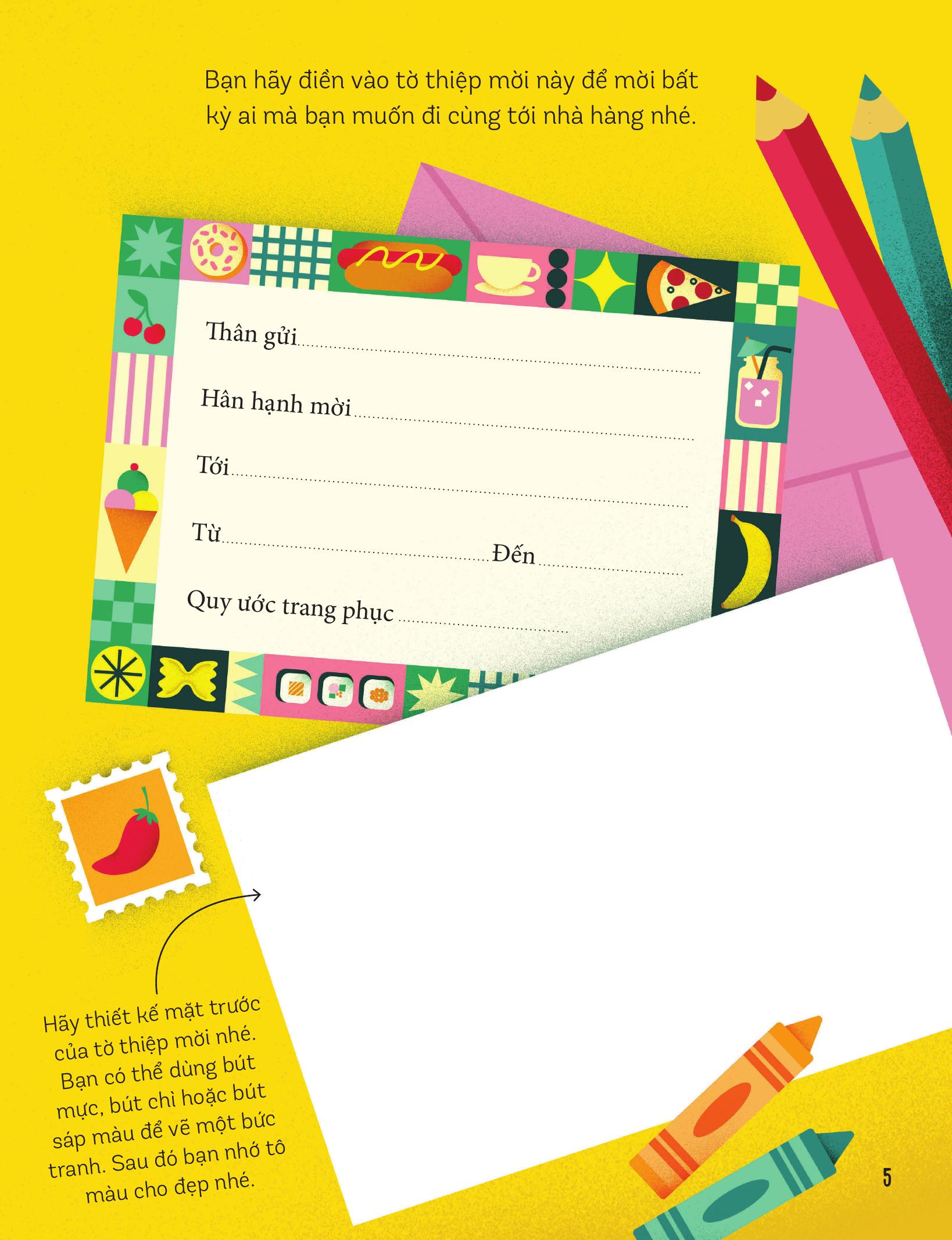 30++ hoạt động viết, vẽ, tô màu, giải đố... theo chủ đề - trò chơi cho trẻ - ở nhà hàng