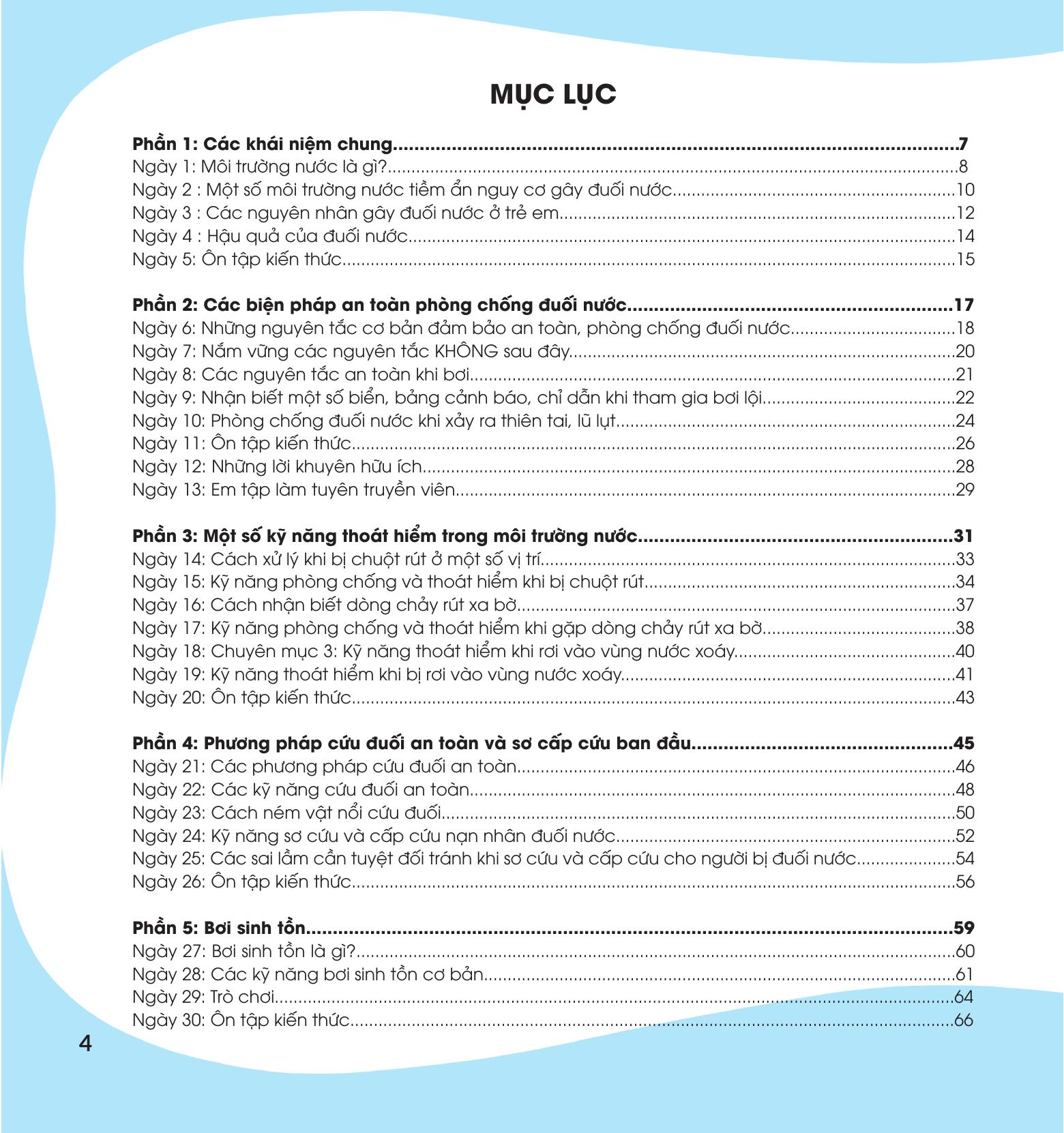 30 ngày cùng em học hiểu về - phòng chống đuối nước