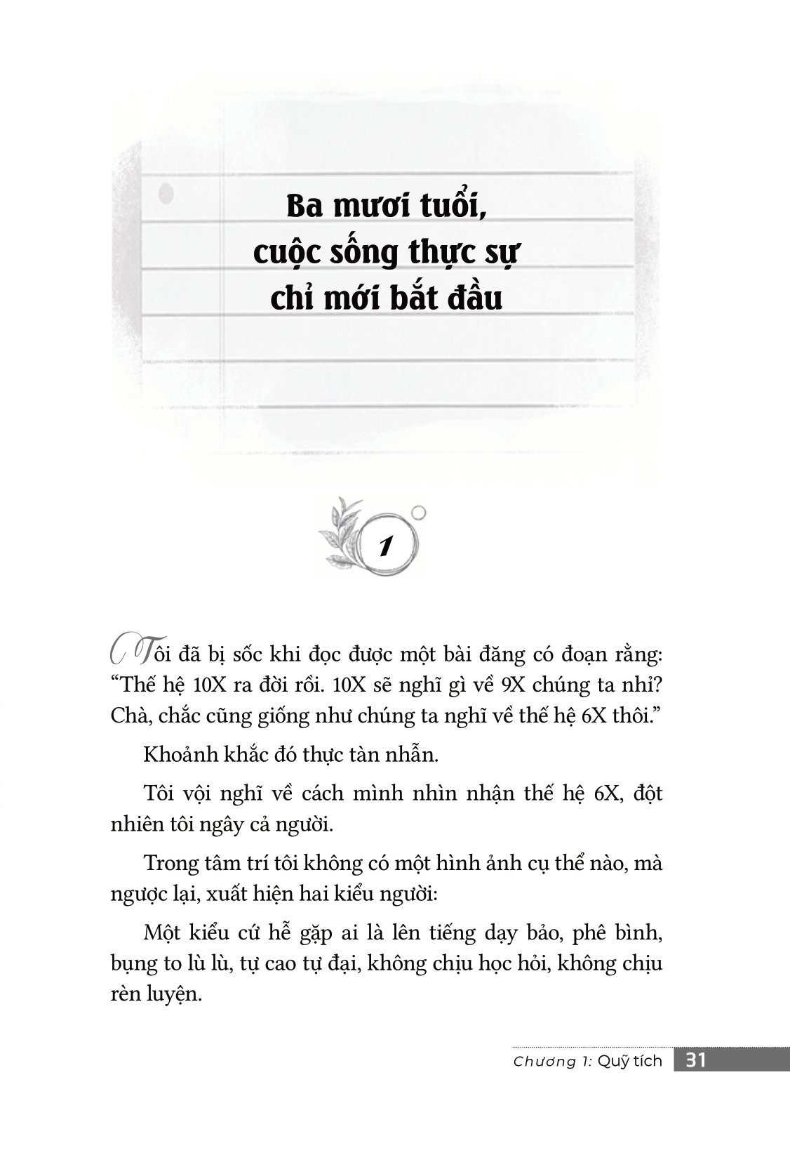 30 tuổi - mọi thứ chỉ mới bắt đầu