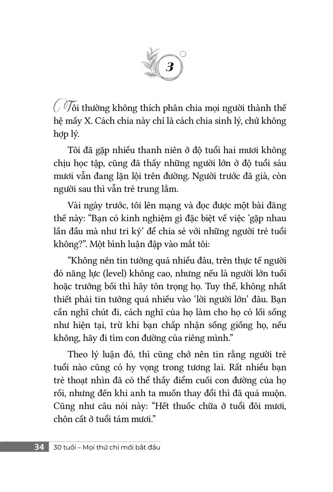 30 tuổi - mọi thứ chỉ mới bắt đầu