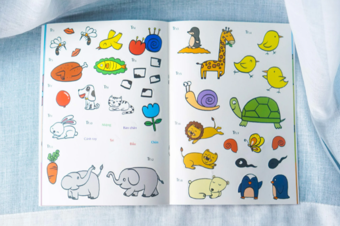 300 miếng bóc dán thông minh - các bộ phận cơ thể