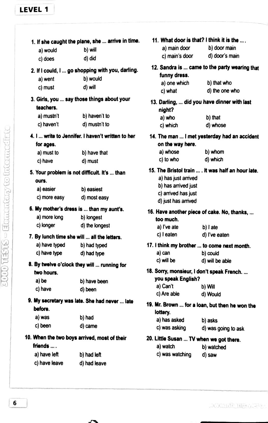 3000 tests elementary to intermediate (không cd)