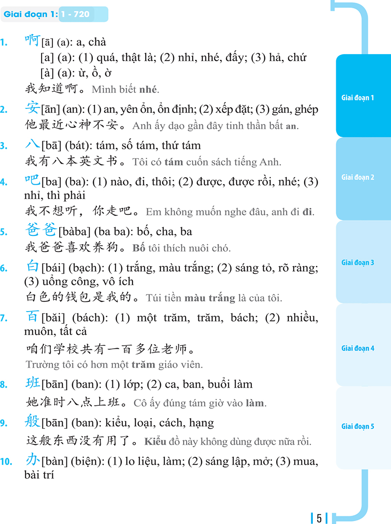 3000 từ vựng tiếng trung thông dụng