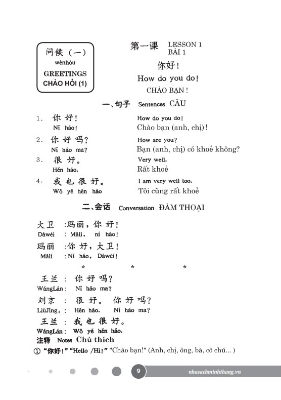 301 câu đàm thoại tiếng hoa (tái bản 2023)