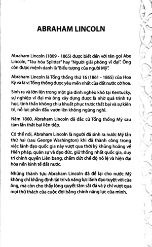 30s abraham lincoln thay đổi bạn mỗi ngày
