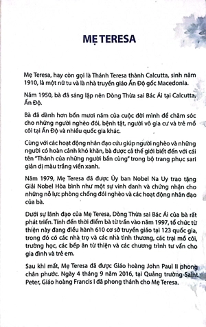 30s mẹ teresa thay đổi bạn mỗi ngày
