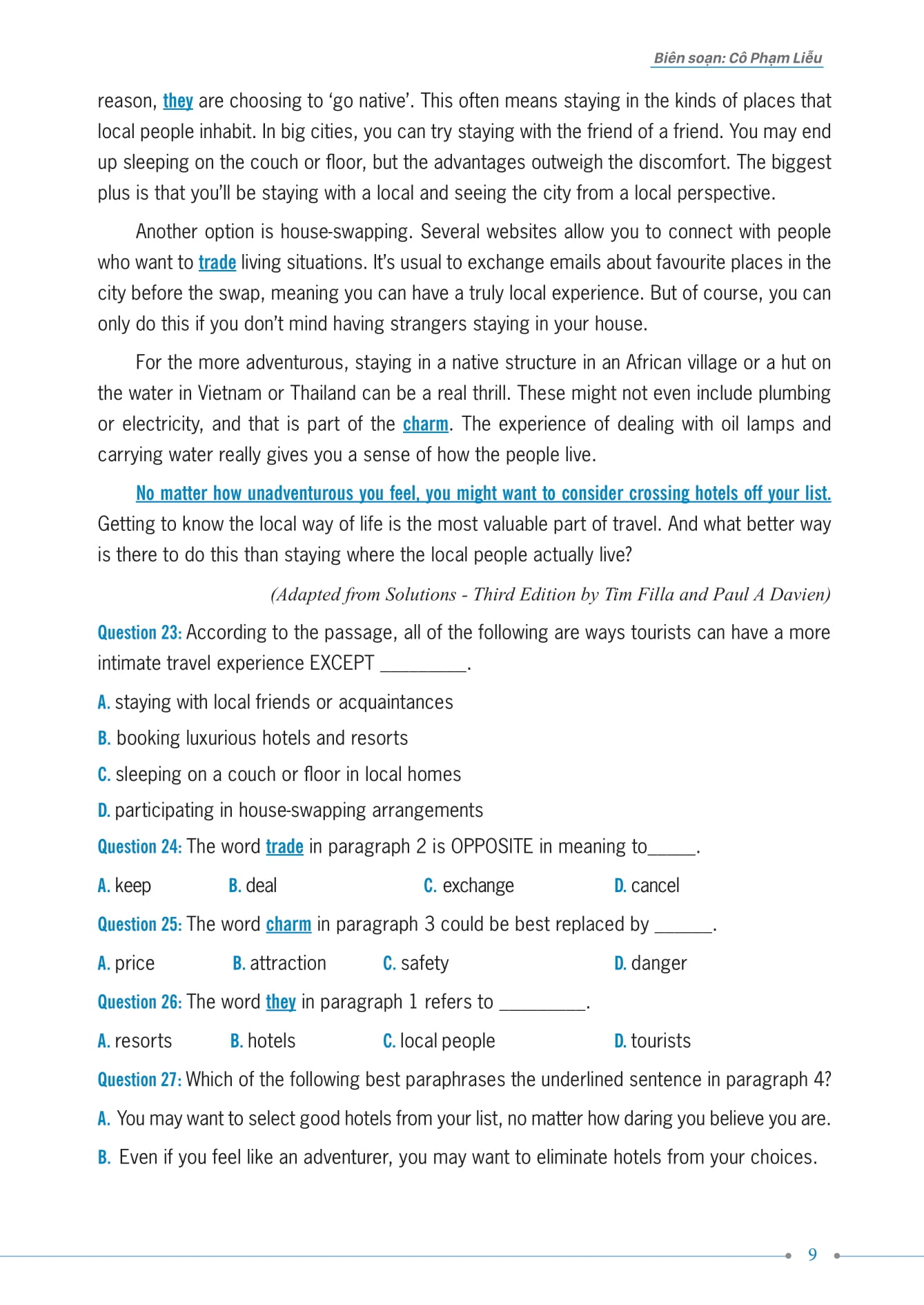 35 đề thi thử kỳ thi tốt nghiệp thpt - môn tiếng anh