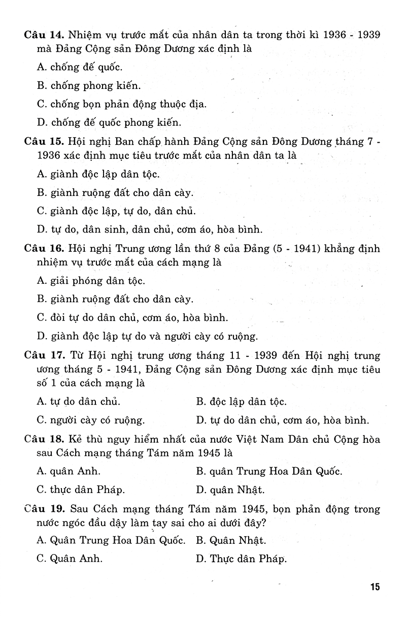 36 bộ đề trắc nghiệm ôn luyện thi trung học phổ thông quốc gia 2019 - khoa học xã hội