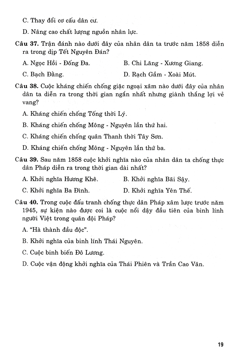 36 bộ đề trắc nghiệm ôn luyện thi trung học phổ thông quốc gia 2019 - khoa học xã hội