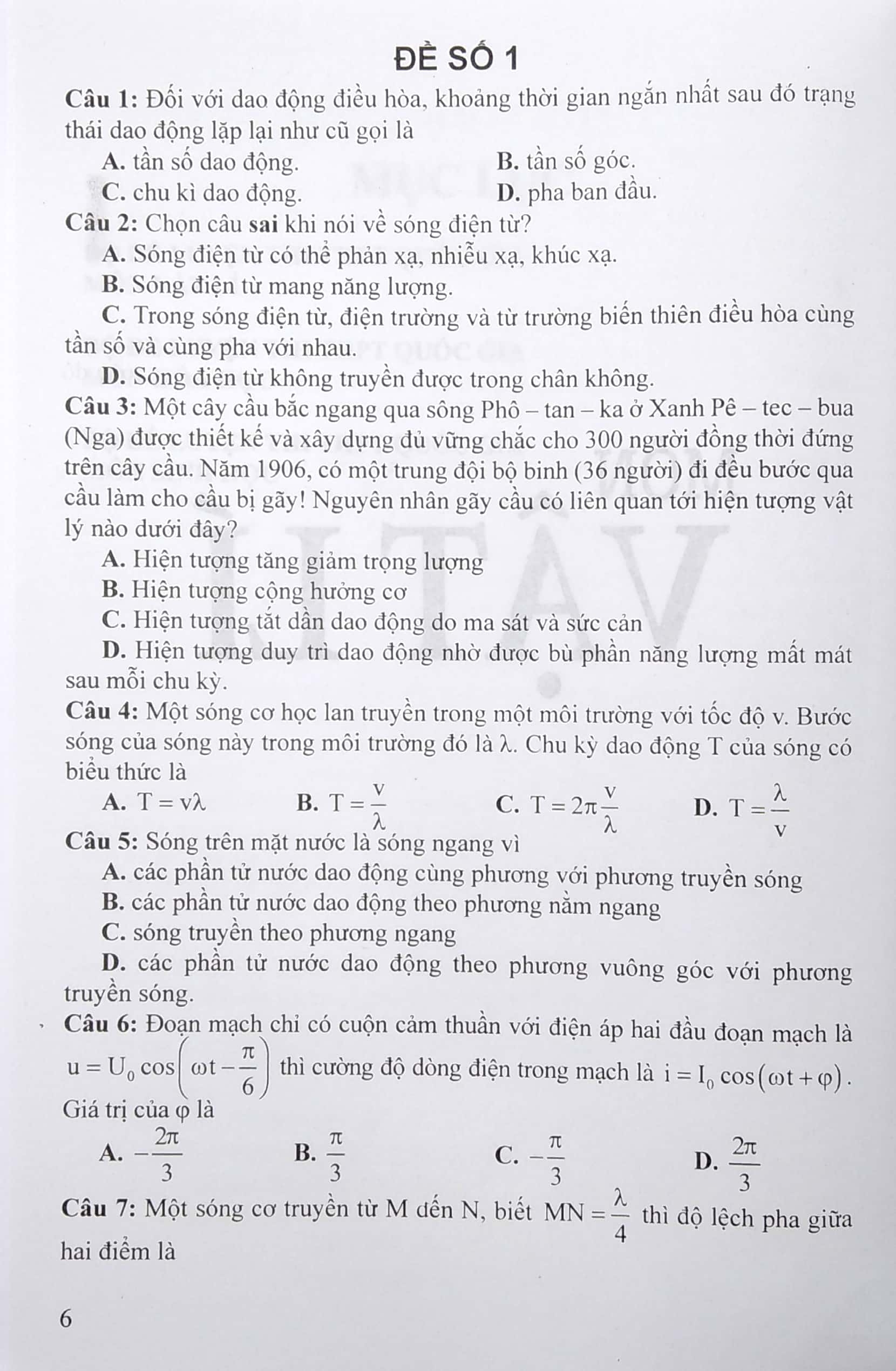 36 bộ đề trắc nghiệm - ôn thi thpt quốc gia 2022: vật lí - hóa học - sinh học