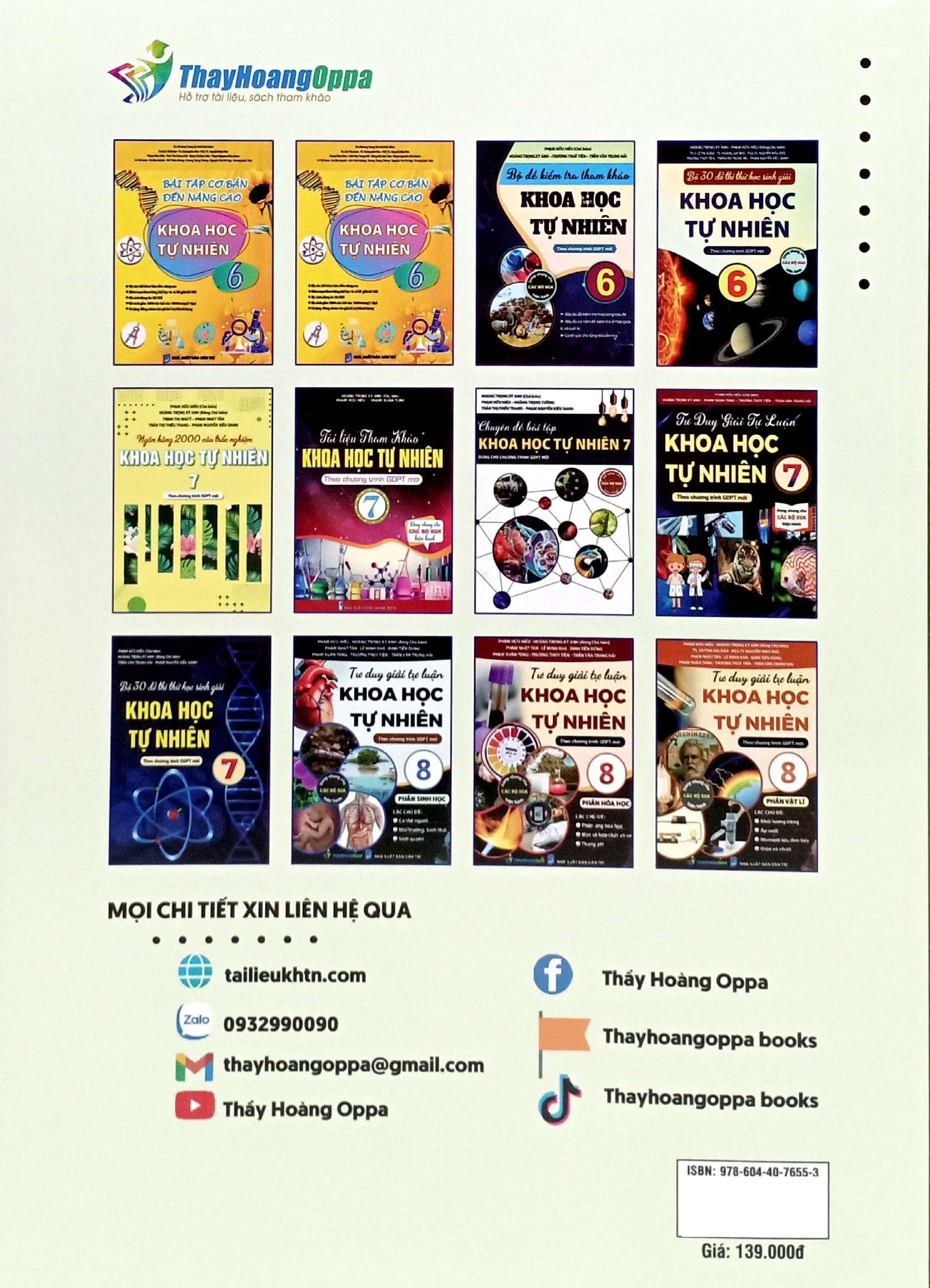 36 đề thi học sinh giỏi khoa học tự nhiên lớp 6 (biên soạn theo cấu trúc mới - dùng chung cho các bộ sgk hiện hành)