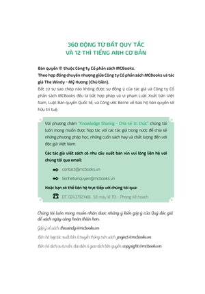 360 động từ bất quy tắc và 12 thì cơ bản trong tiếng anh (tái bản)