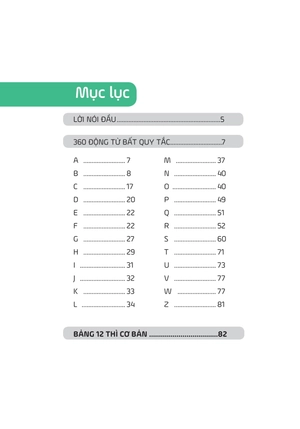 360 động từ bất quy tắc và 12 thì cơ bản trong tiếng anh (tái bản)