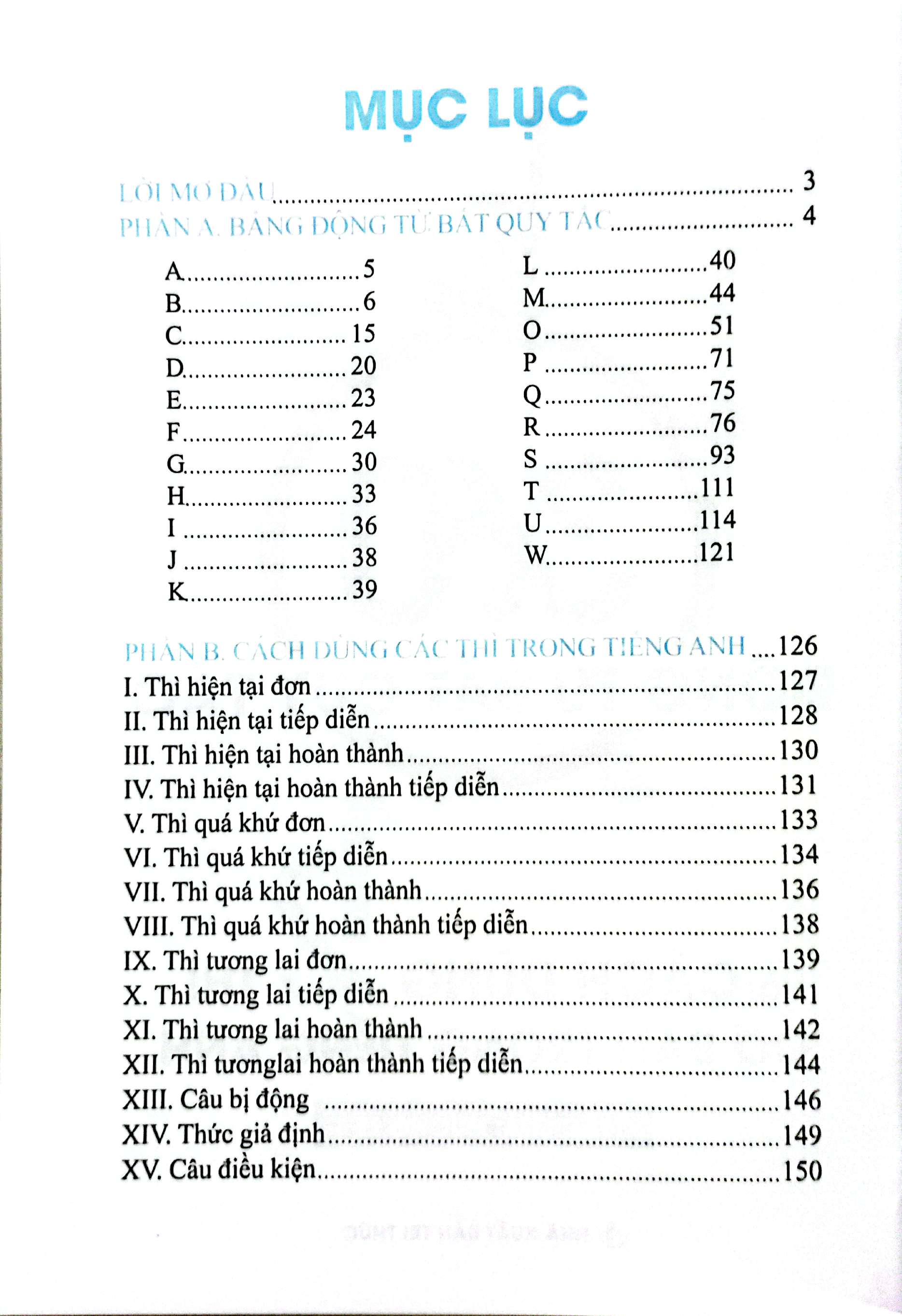 360 Dong Tu Bat Quy Tac Va Cach Dung 12 Thi Co Ban Trong Tieng Anh