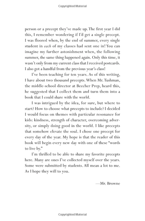 365 days of wonder: mr. browne's precepts