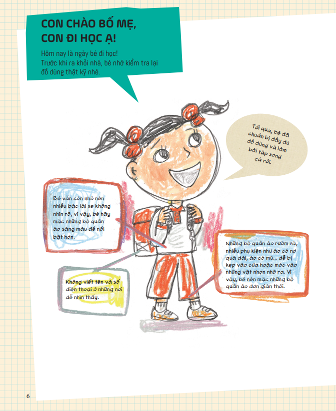 365 ngày an toàn cho bé - hứa với mẹ, bé hãy an toàn khi đi học