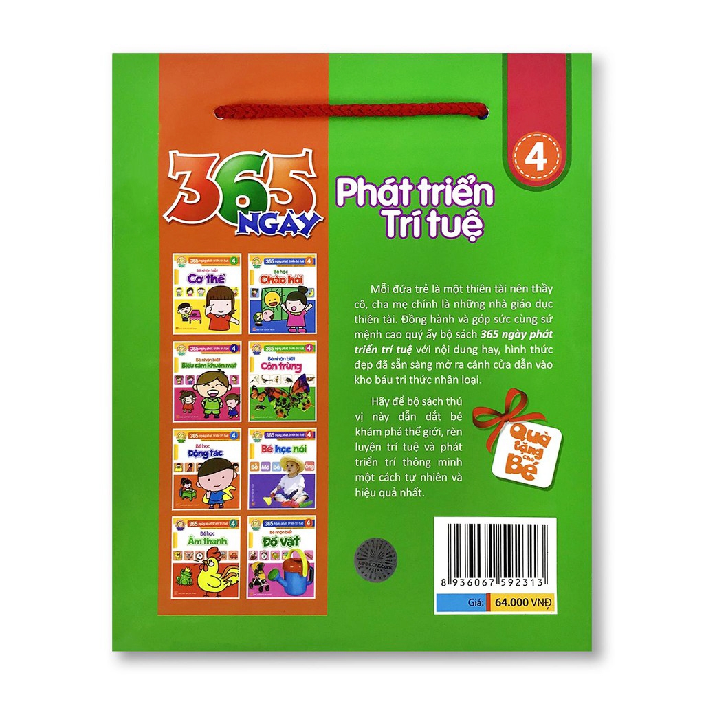 365 ngày phát triển trí tuệ - bộ 4 (8 cuốn/ túi)